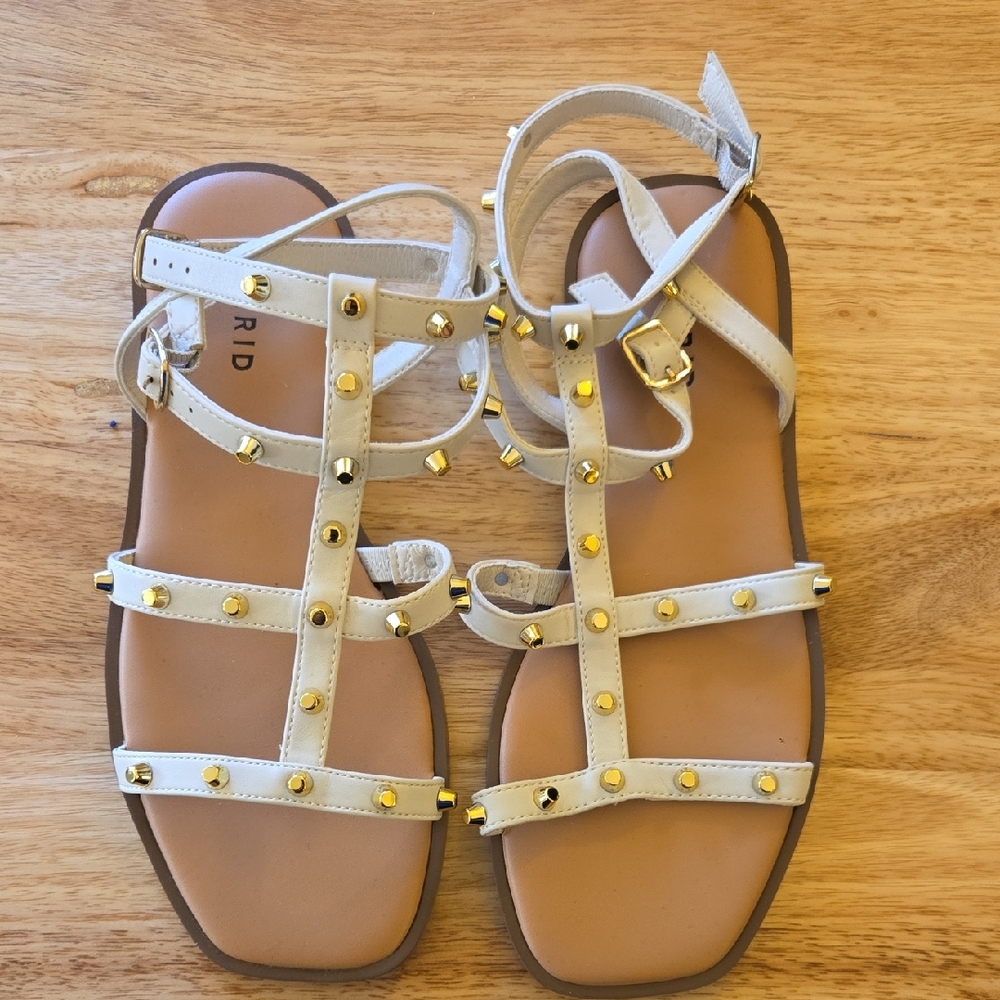 Torrid NWOT White Studded Gladiator Sandals